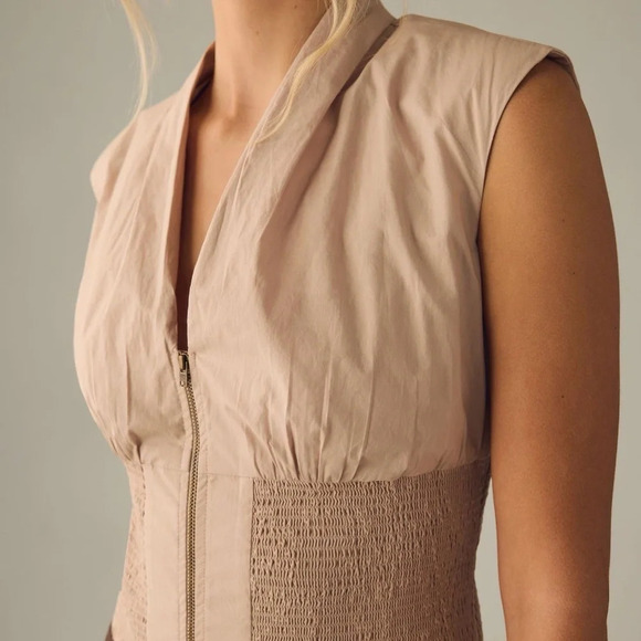 COPY - NWT Anthropologie Maeve Sleeveless Zip-Front Top "Grey" L - Picture 3 of 5